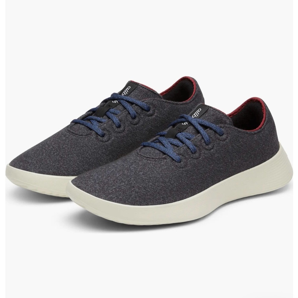 Allbirds Wool Runner Go Men's Dark Grey/ Thunder Red Sneakers